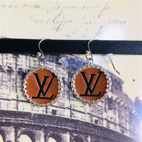 upcycled lv earrings.